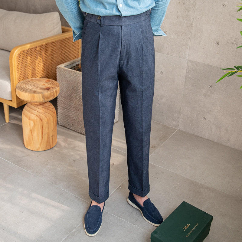 Men High-Waist Trousers