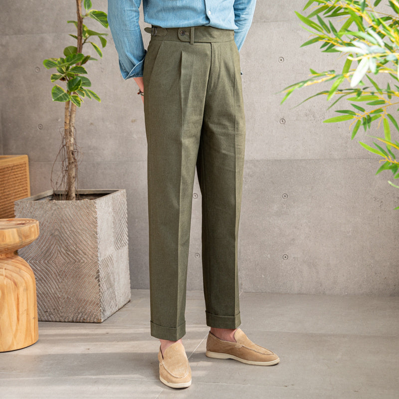 Men High-Waist Trousers