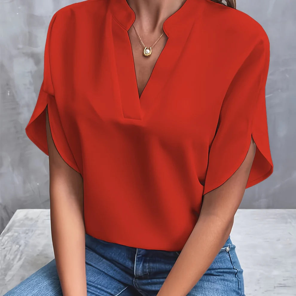 Elegant V-Neck Blouse