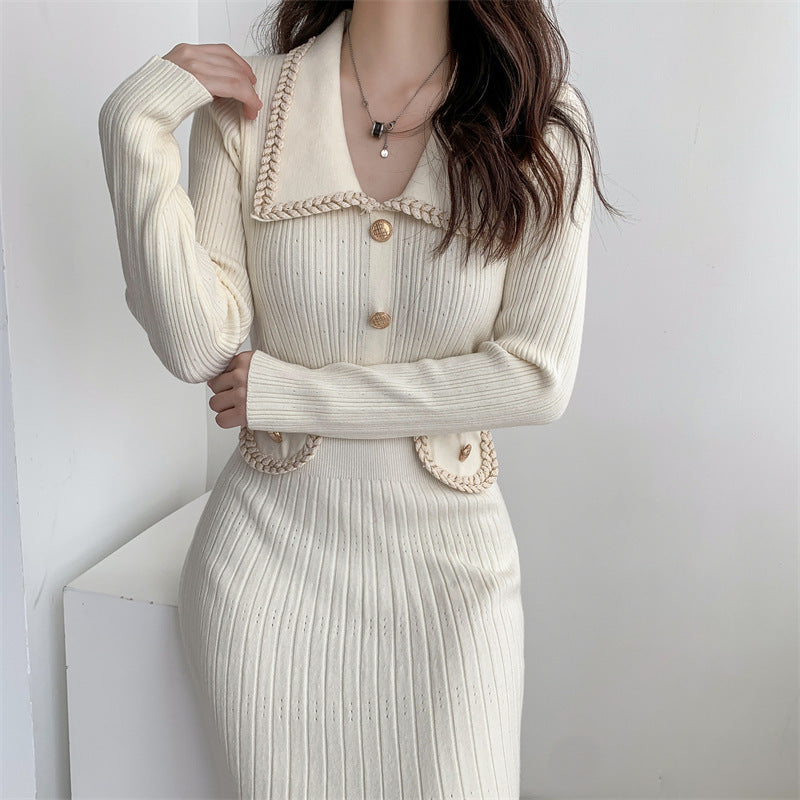 Women Knitted Collar Dress