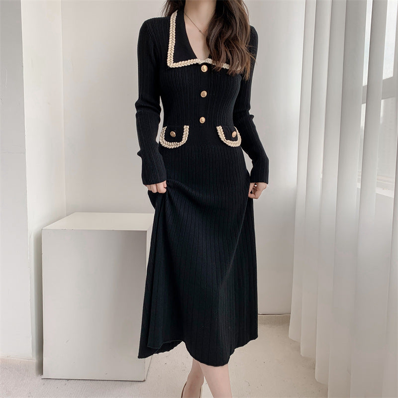 Women Knitted Collar Dress